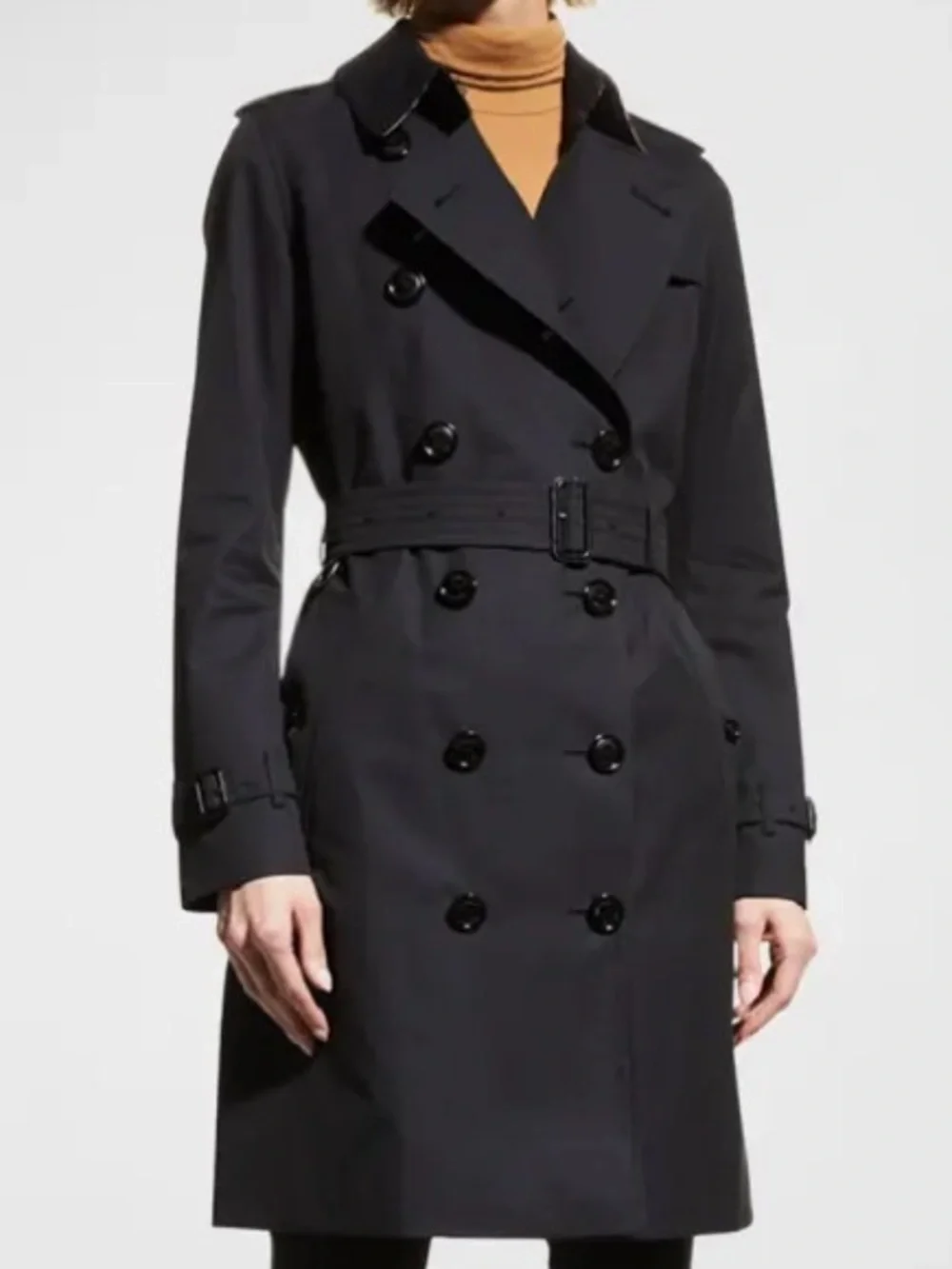 Burberry Kensington Mid-length (39”) Heritage Trench Coat US size 14 - Picture 2 of 15